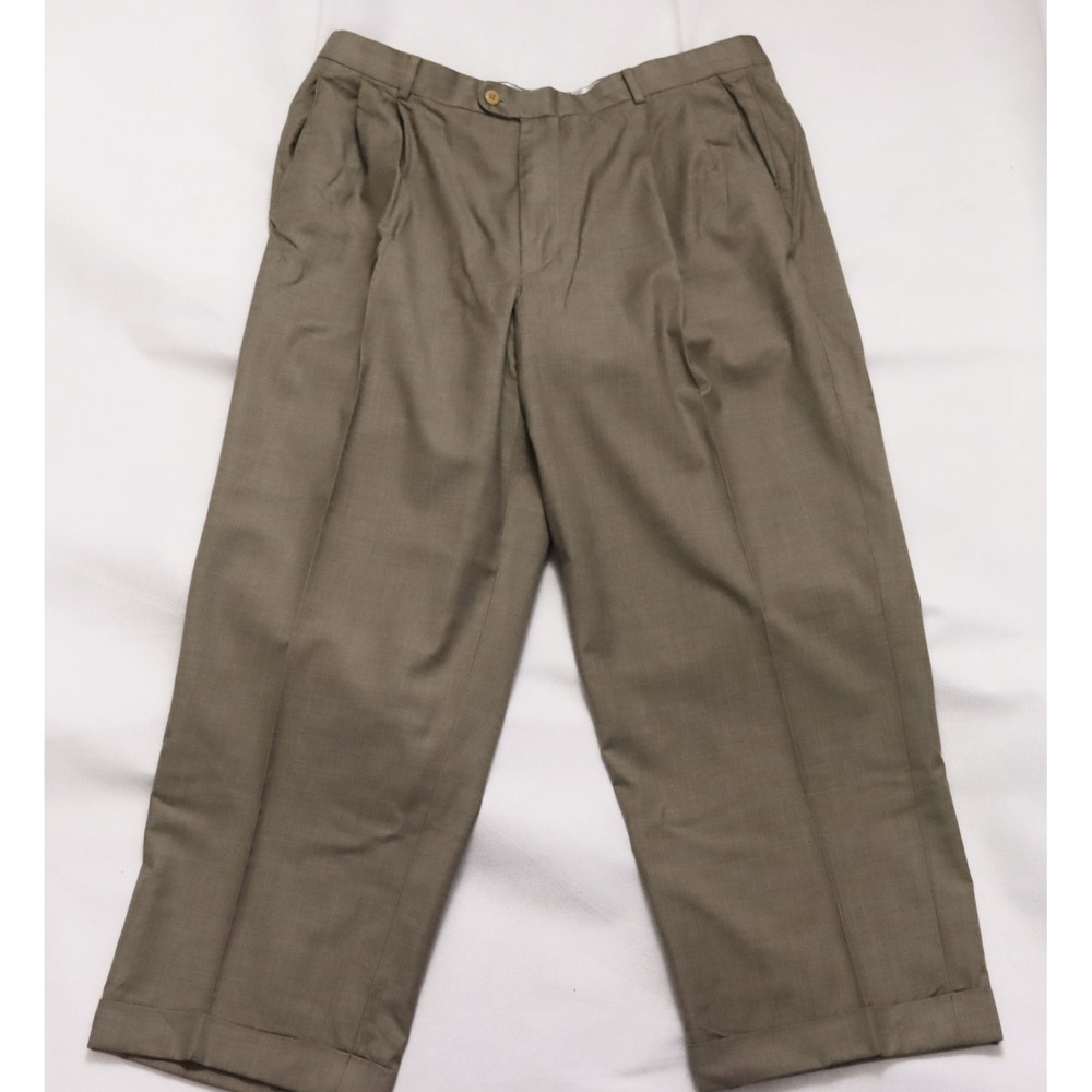 Zanella Bennett Loro Piana Men's Dress‎ Slacks Pleated Trousers Pants Size 36